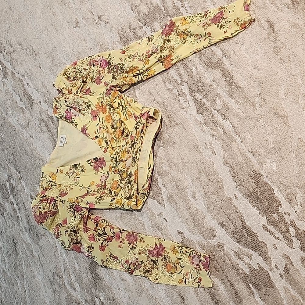 HEMANT & NANDITA Yellow Skater Top